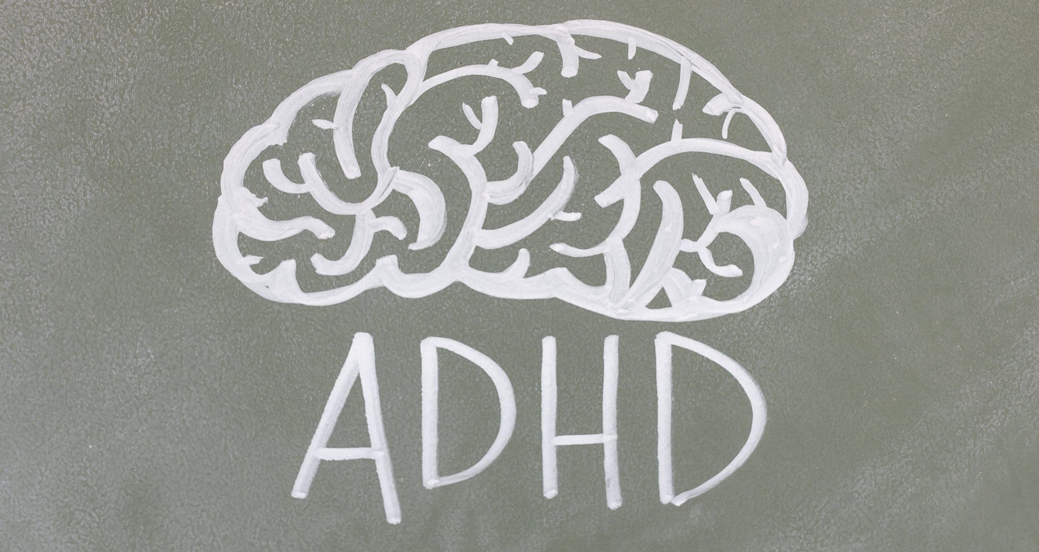 brain drawing with ADHD underneath